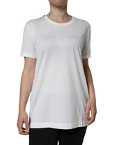 Dolce & Gabbana White Cotton Crew Neck Short Sleeve T-shirt -   -  Dolce & Gabbana.